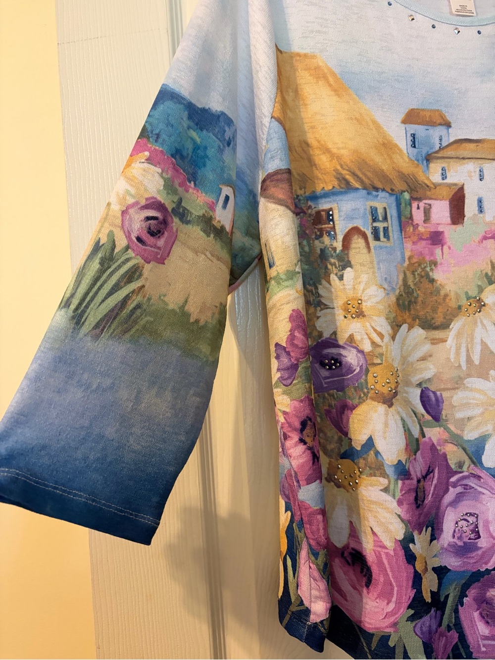 Alfred Dunner Pastel Village Floral Scoop Neck Tunic - Picture 3 of 8